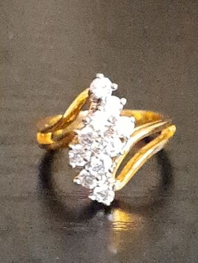 14k Gold Multi-diamond Cluster Ring - Women's